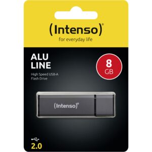 USB Flash Drive STICK 8GB 2.0 Intenso ALU Line - Gri