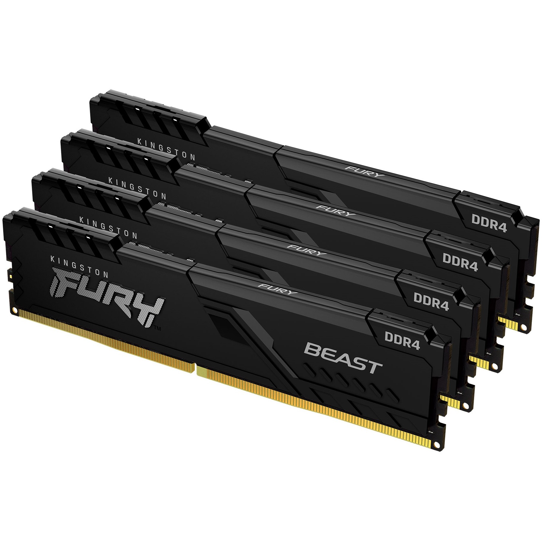 RAM Memorie DDR4 / KINGSTON / FURY Beast / 32GB / 3200MT/s / CL16 / DIMM / Kit of 4 - Zezë