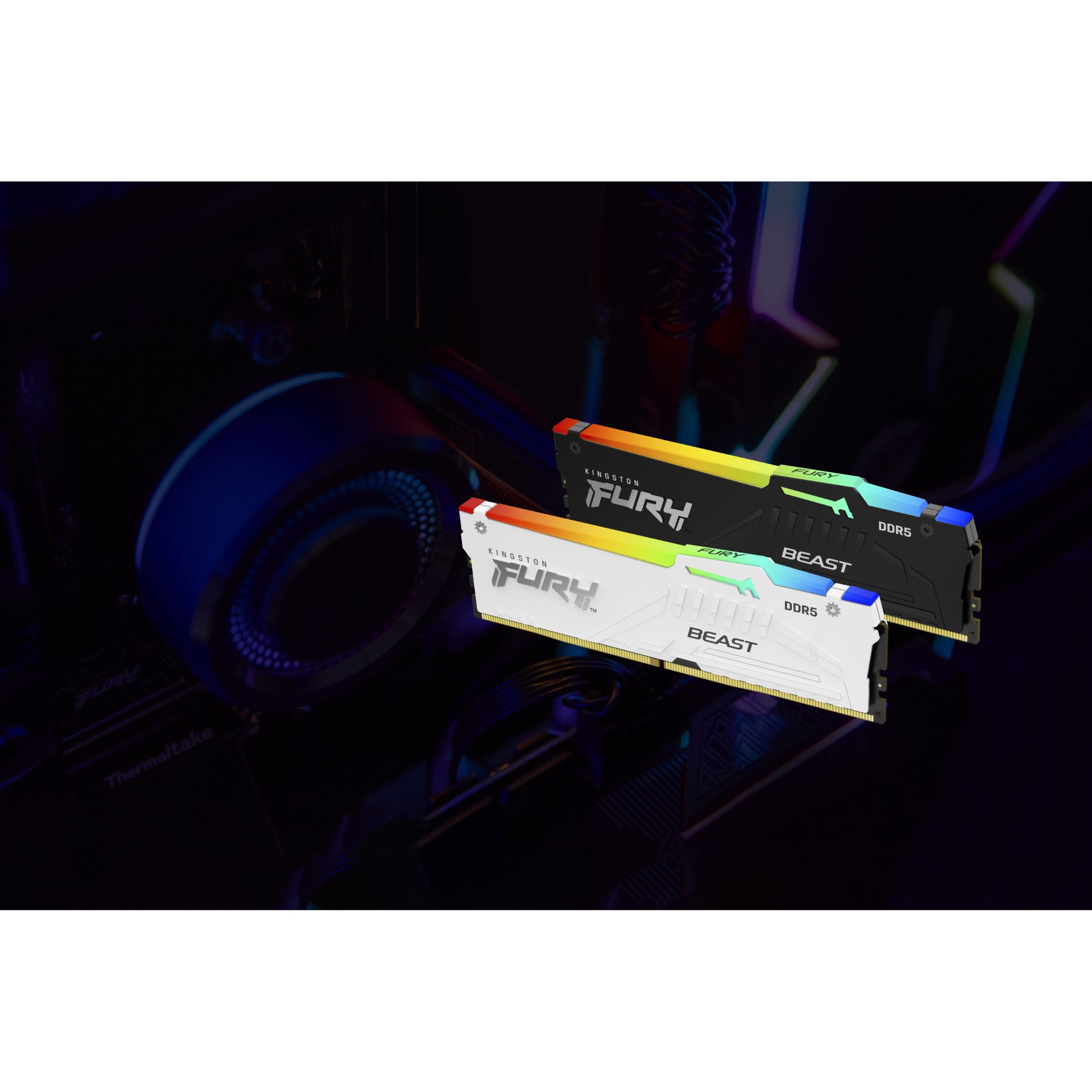 RAM Memorie DDR5 Kingston Fury Beast / 32GB / 6000MT/s / CL36 / DIMM / RGB / EXPO - Bardhë - Figura 5