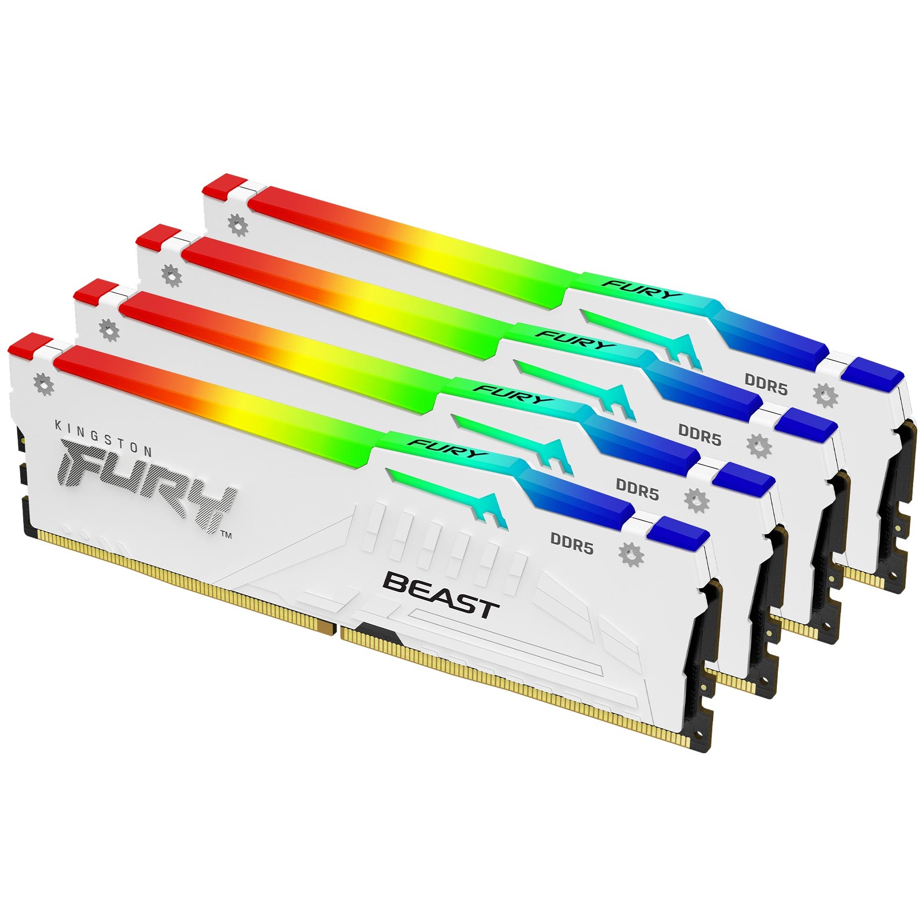 RAM Memorie DDR5 / KINGSTON / FURY Beast / 128GB / 5600MT/s / CL40 / DIMM / RGB / XMP - Bardhë