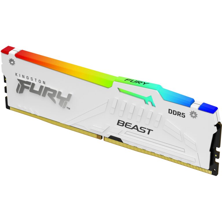 RAM Memorie DDR5 / 16GB Kingston DIMM 6000MT/s / CL30 / FURY Beast / RGB / EXPO - Bardhë