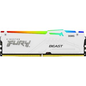 DDR5 KINGSTON 32GB 6000MT/s CL30 DIMM Kit of 2 FURY Beast White RGB EXPO - RAM Memorie