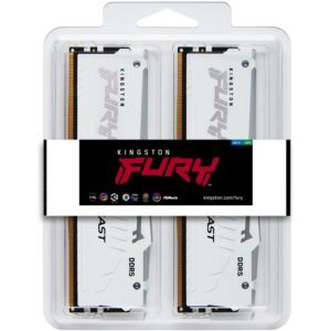 DDR5 KINGSTON 32GB 6000MT/s CL30 DIMM Kit of 2 FURY Beast White RGB EXPO - RAM Memorie