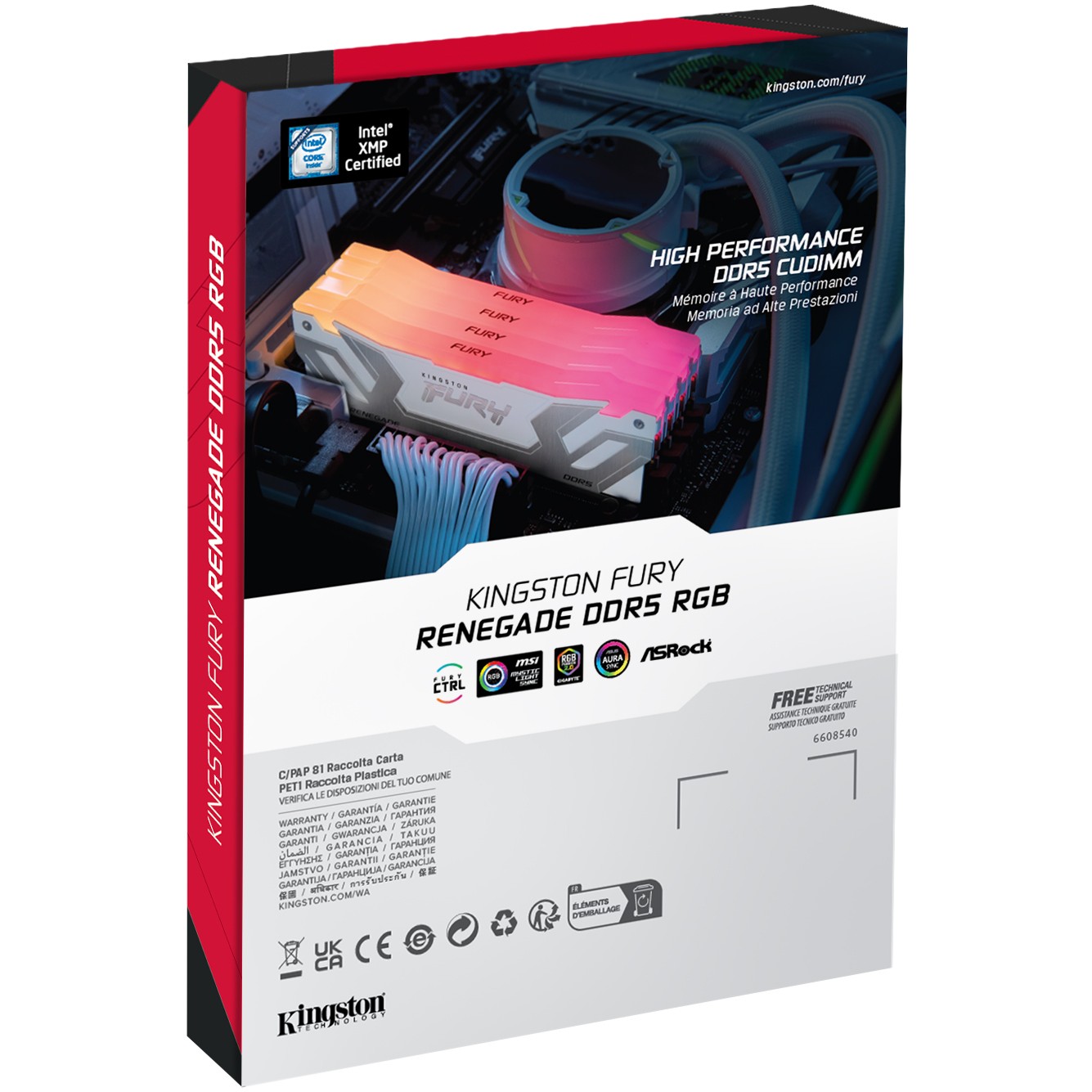 RAM Memorie DDR5 Kingston FURY Renegade RGB / 48GB / 8400MT/s / CL40 / XMP / (2x24GB) - Figura 3