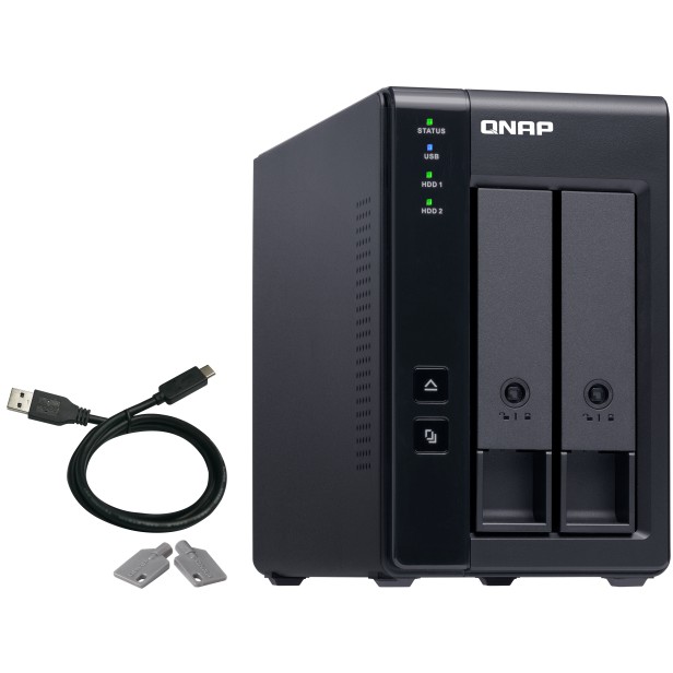 QNAP TR-002 2-Bay USB 3.2 Gen 2 Type-C DAS Enclosure me Hardware RAID për NAS, PC dhe Mac - Figura 3