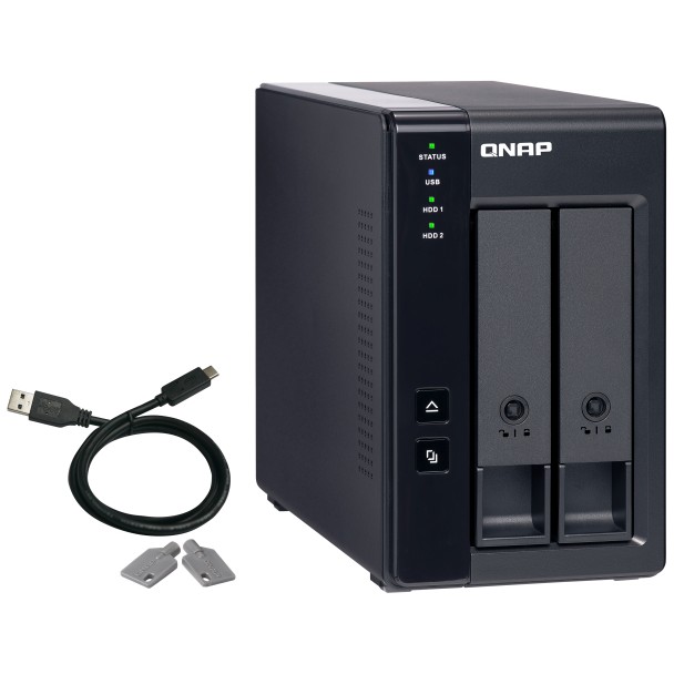 QNAP TR-002 2-Bay USB 3.2 Gen 2 Type-C DAS Enclosure me Hardware RAID për NAS, PC dhe Mac - Figura 4