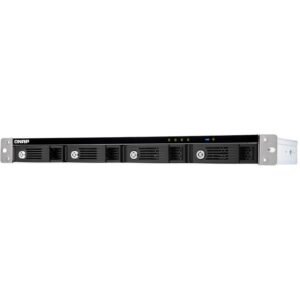 NAS QNAP 4‑Bay 1U Short‑Depth Rackmount / 3.5" SATA HDD / USB 3.0 & Type‑C / Hardware RAID / External Enclosure