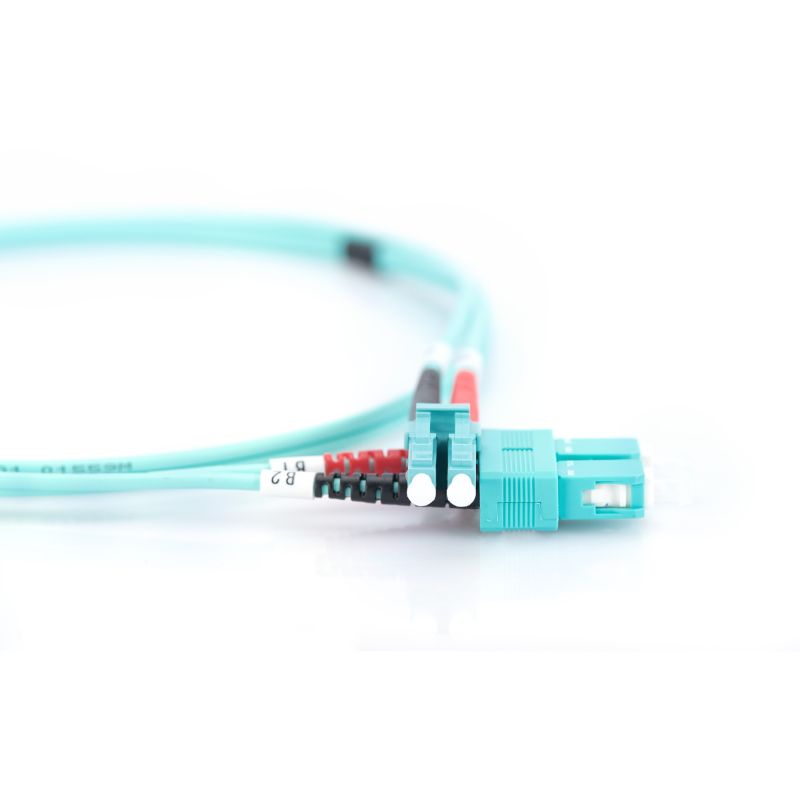 Kabllo për rrjet DIGITUS / LWL Patch Cable / LC-SC / 1.0m / Multimode Duplex / OM3 – Blu - Figura 2