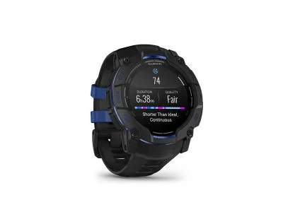 Orë e mençur Garmin Instinct AMOLED / 50mm / Black – Silicone Strap – Bolt Blue
