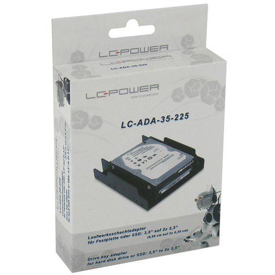 Aksesorë për disqe LC-Power 2× 2.5" to 3.5" Adapter Mounting Kit