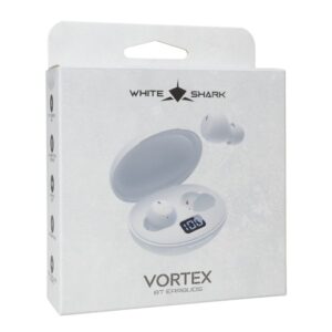 Kufje pa kabllo White Shark GEB-TWS-02 VORTEX – Bardhë 6
