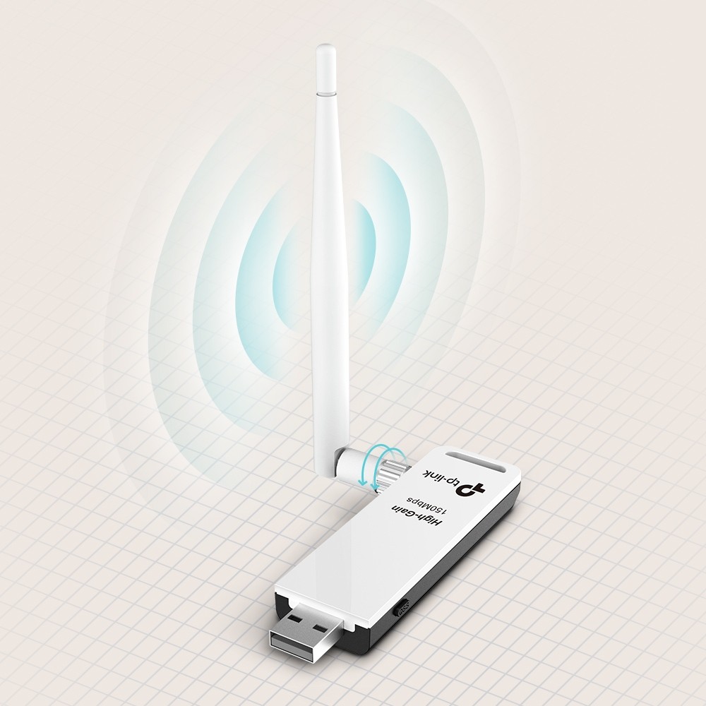 Antena për Rrjet TP-Link TL-WN722N / 150 Mbps High‑Gain Wi‑Fi USB Adapter - Figura 4