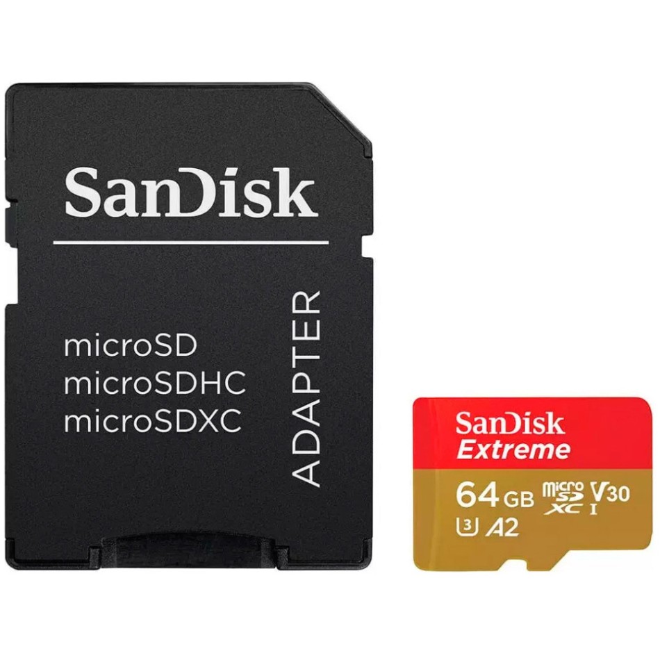 Kartë Memorie SD CARD 64GB SanDisk Extreme PLUS microSDXC 200MB/s +Adapter