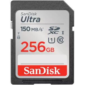 Kartë Memorie SD CARD 256GB SanDisk Ultra SDXC 150MB/s