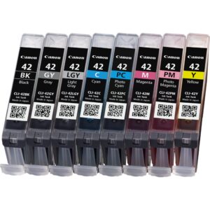 INK Canon CLI-42 Multipack – 8 Bojëra Origjinale (Zezë / Blu / Rozë / Verdhë / Blu e hapur / Rozë e hapur / Hiri / Hiri e mbyllur )
