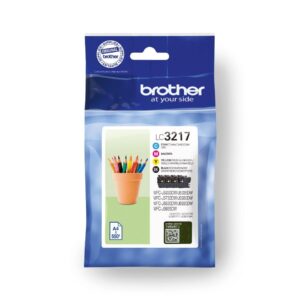 INK Brother LC-3217VALDR Value Pack / kapacitet standard – Set me 4 ngjyra (Zezë/ Blu/ Rozë/ Verdhë)