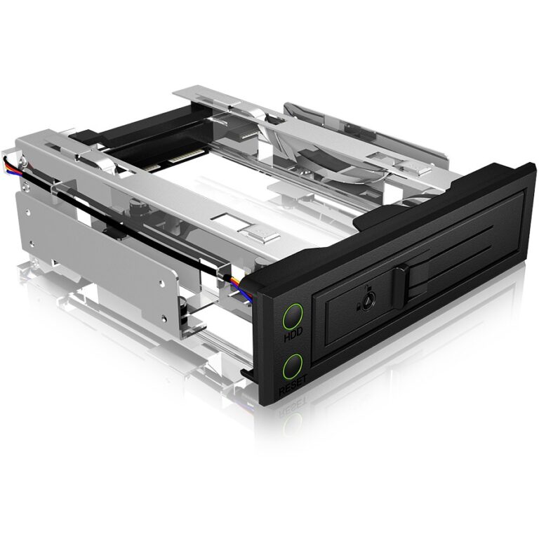 Aksesorë për disqe Hot-Swap Frame: 1× 3.5" SATA/SAS to 1× SATA host, EasySwap trayless design, steel/plastic – ICY BOX