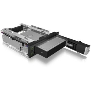Aksesorë për disqe Hot-Swap Frame: 1× 3.5" SATA/SAS to 1× SATA host, EasySwap trayless design, steel/plastic – ICY BOX
