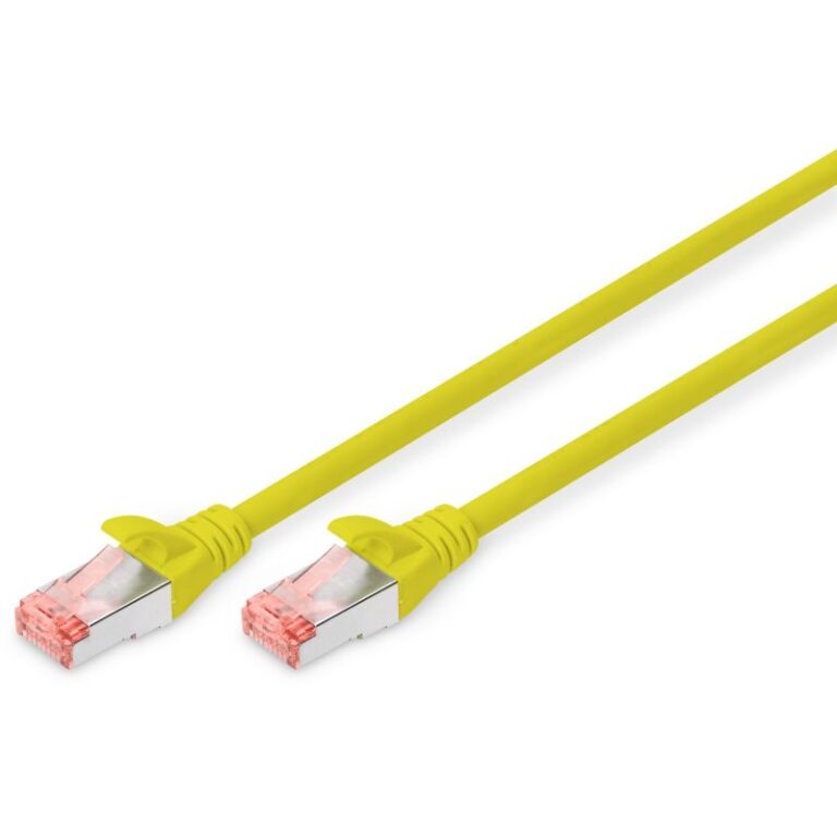 Kabllo për rrjet DIGITUS / Patch Cable / Cat6 S/FTP / 2xRJ45 / 0.5m / Polybag – Verdhë