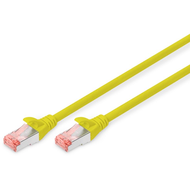 Kabllo për rrjet DIGITUS / Patch Cable / Cat6 S/FTP / 2xRJ45 / 0.5m / Polybag – Verdhë