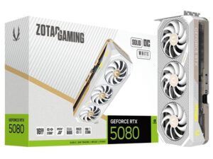 Kartelë Grafike RTX 5080 16GB Zotac Gaming Solid OC GDDR7 3Fan white