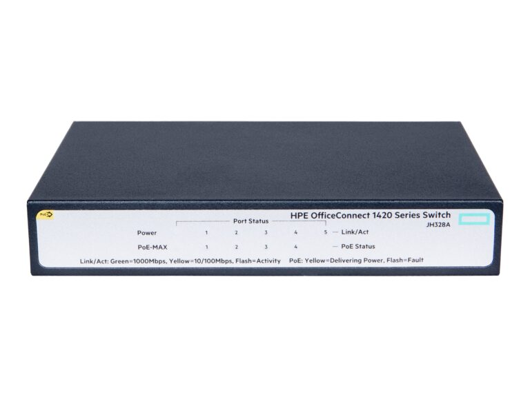 Switch HP Enterprise OfficeConnect 1420-5G / 5 Posts / PoE+ / 32W / I zi