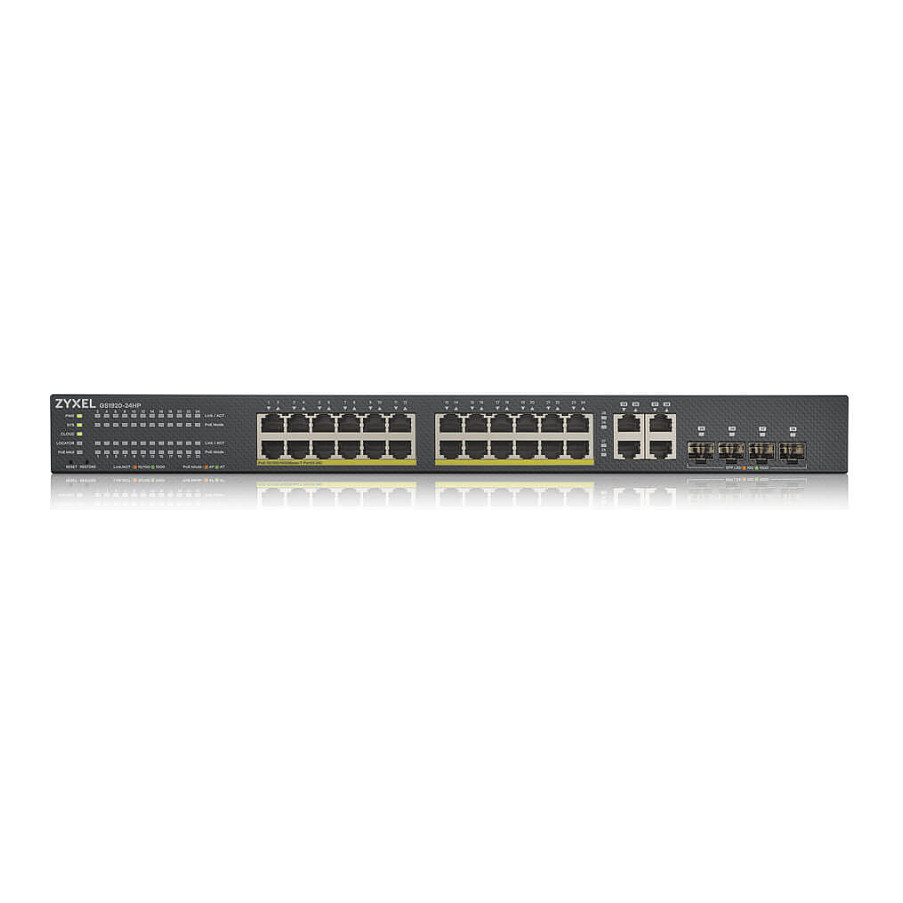 Switch ZyXEL GS1920‑24HPV2 / 24+4Port / PoE+ / Metal / Rackmount - Figura 2