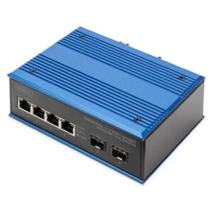 Switch Industrial Digitus 4+2P / 4×GbE + 2×SFP / PoE