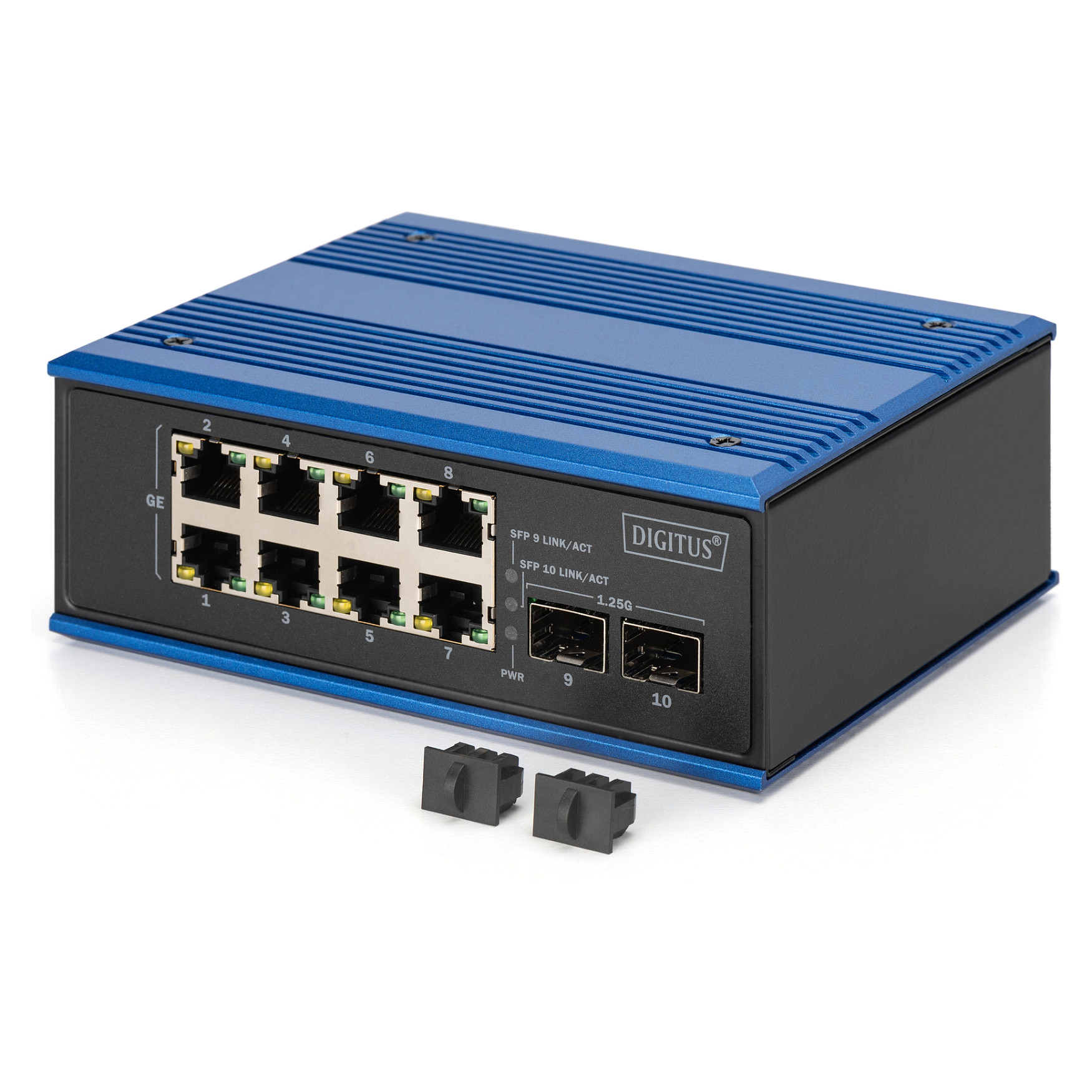 DIGITUS DN-651151 Industrial PoE Switch – 8× Gigabit RJ45 PoE + 2× SFP Industrial Ethernet Switch (IP40, DIN Rail) - Figura 4