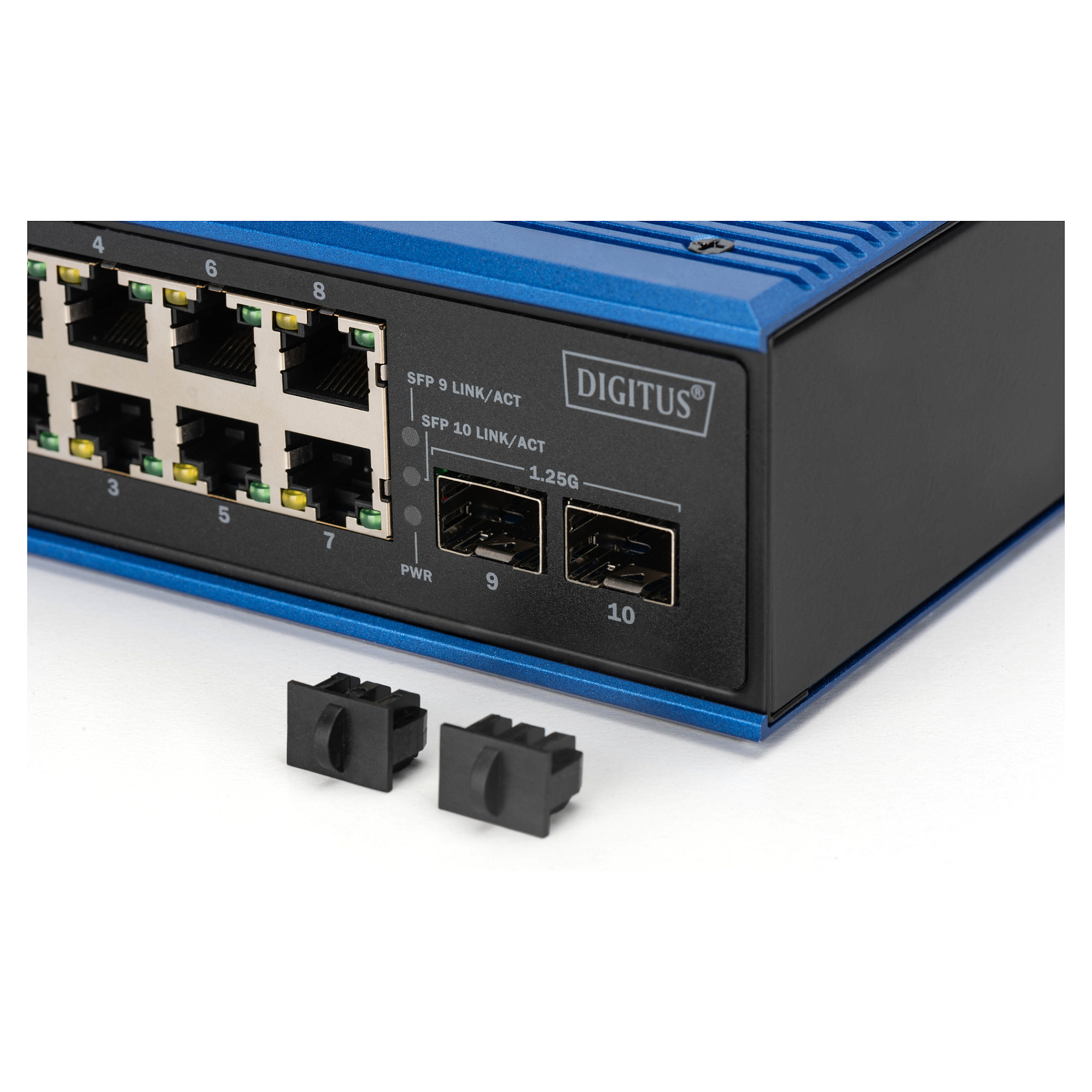 DIGITUS DN-651151 Industrial PoE Switch – 8× Gigabit RJ45 PoE + 2× SFP Industrial Ethernet Switch (IP40, DIN Rail) - Figura 5