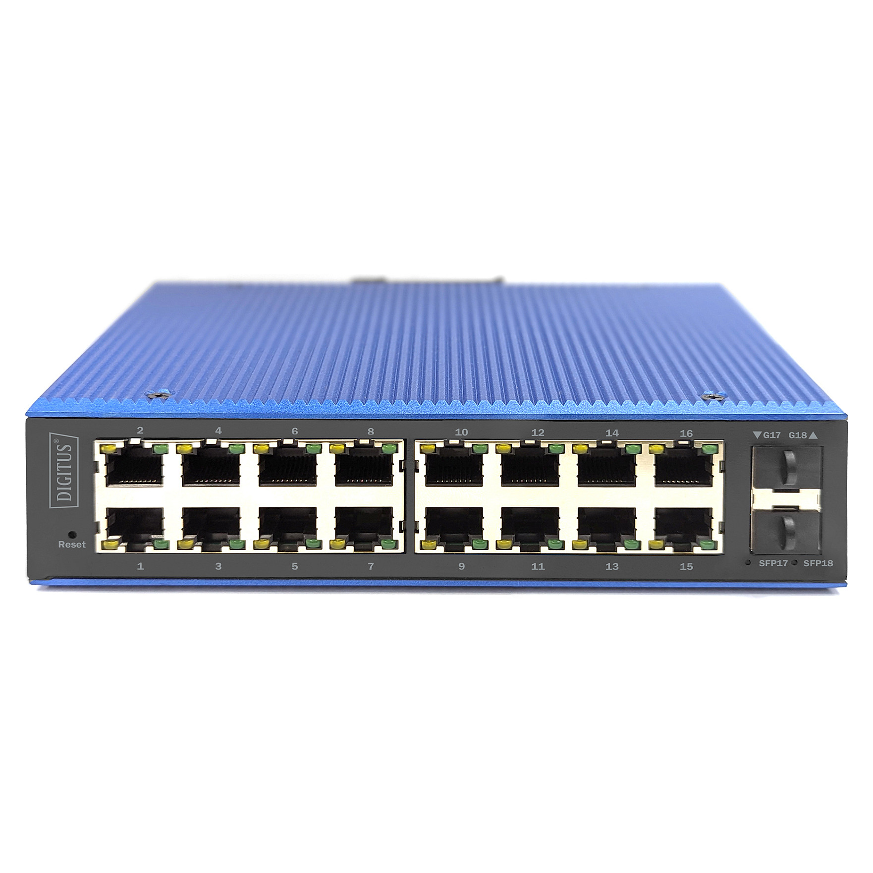 Digitus Industrial 16+2 Port Gigabit PoE L2 Managed Switch 2x Uplink Rugged Network Switch - Figura 2
