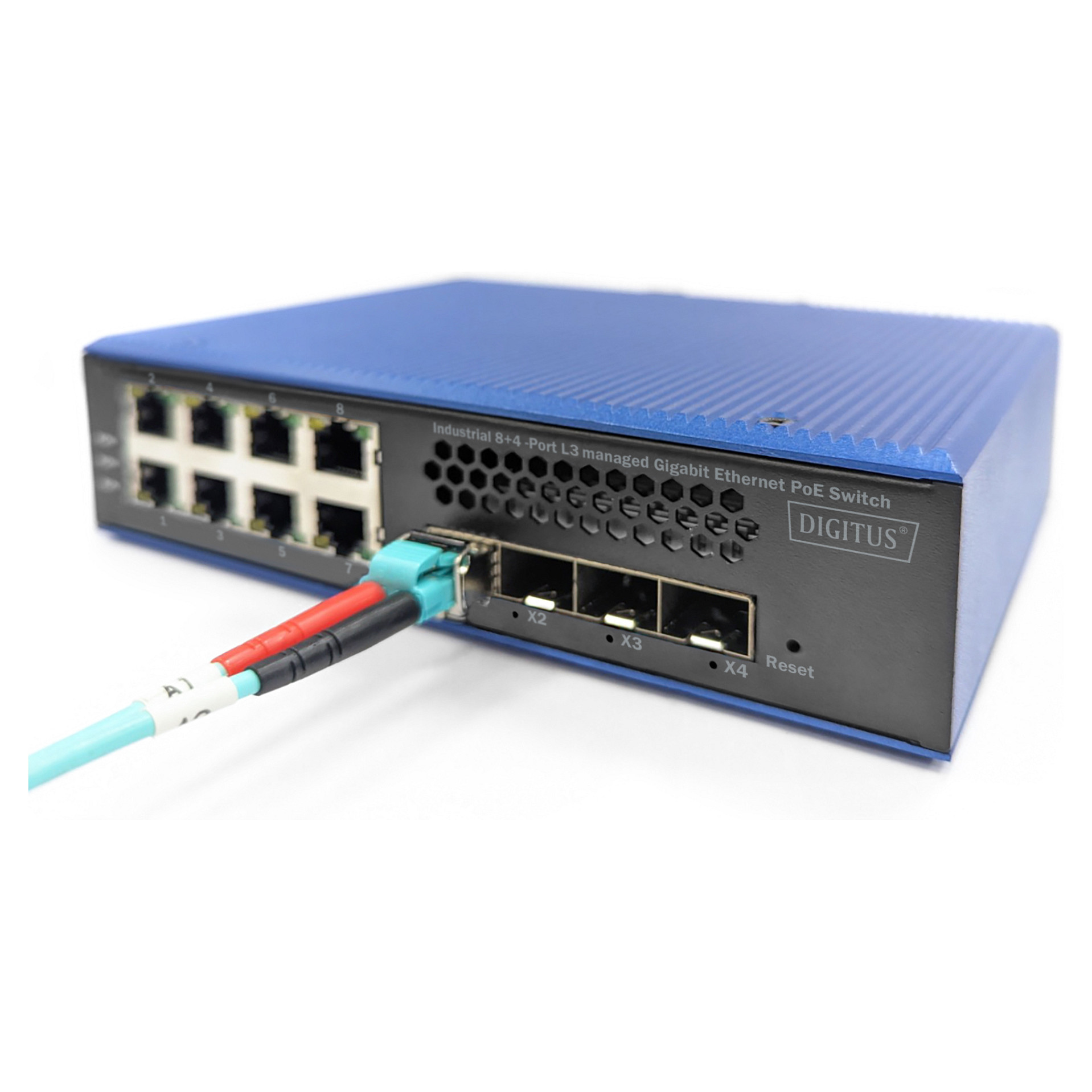 DIGITUS DN-95116 Industrial Gigabit PoE Switch | 8x PoE + 4x SFP + 4x GE | 10G Uplink | Managed - Figura 2