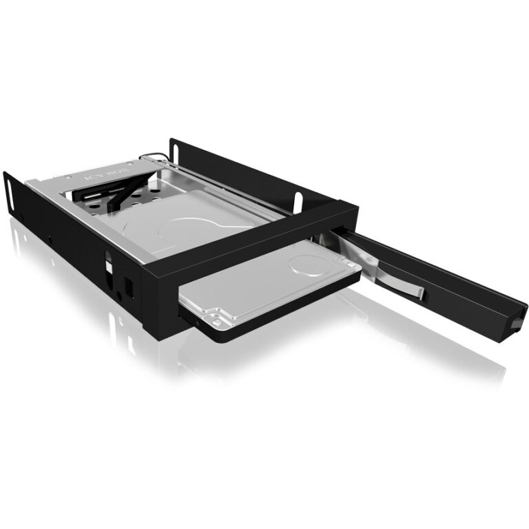 Aksesorë për disqe Hot-Swap Frame: 1× 2.5" SATA to 1× SATA host, trayless design, for 3.5" drive bay – ICY BOX
