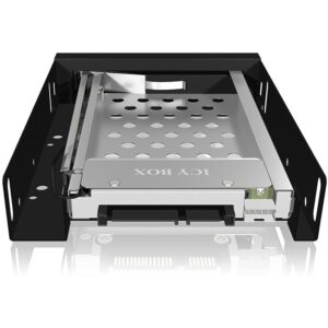 Aksesorë për disqe Hot-Swap Frame: 1× 2.5" SATA to 1× SATA host, trayless design, for 3.5" drive bay – ICY BOX