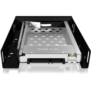 Aksesorë për disqe Hot-Swap Frame: 1× 2.5" SATA to 1× SATA host, trayless design, for 3.5" drive bay – ICY BOX