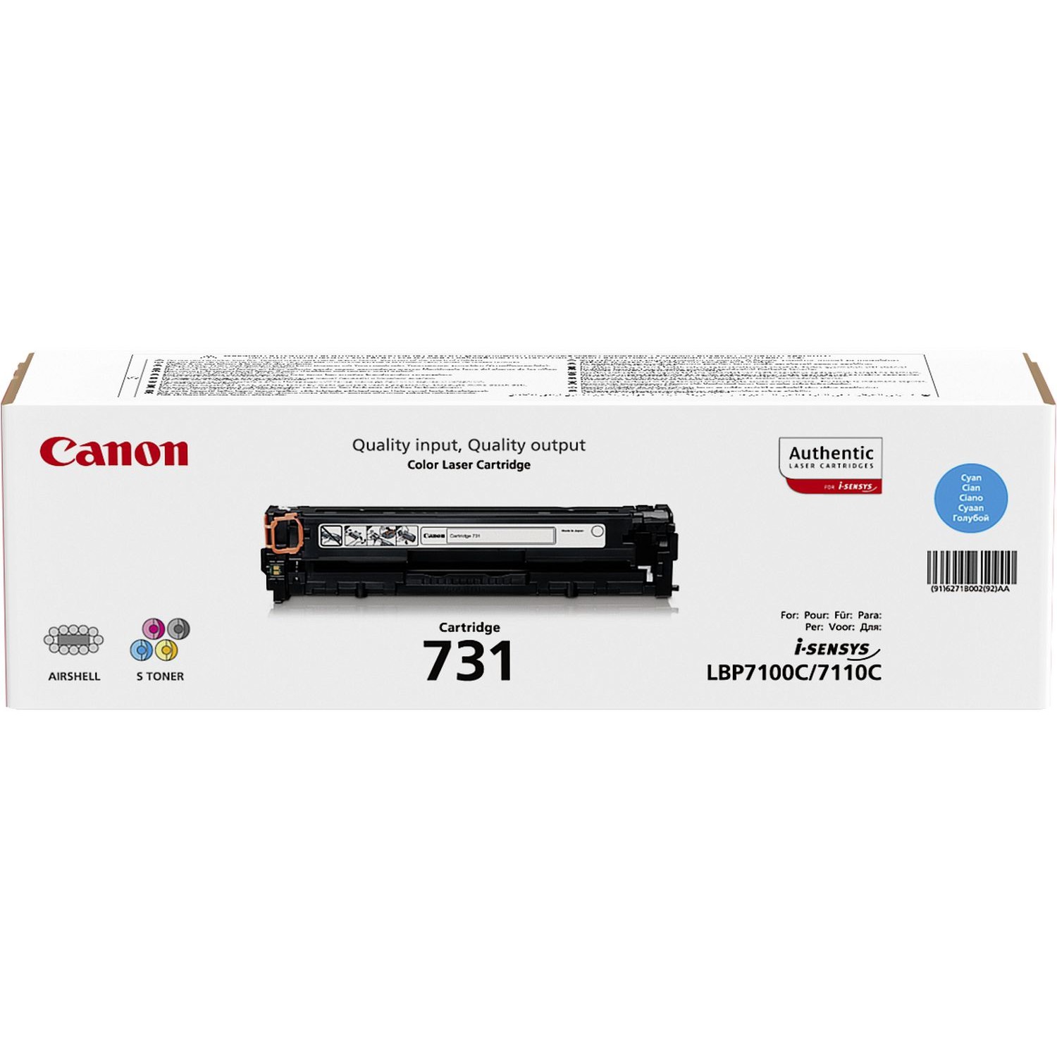 Toner Canon 731 6271B002 - Blu - Figura 2