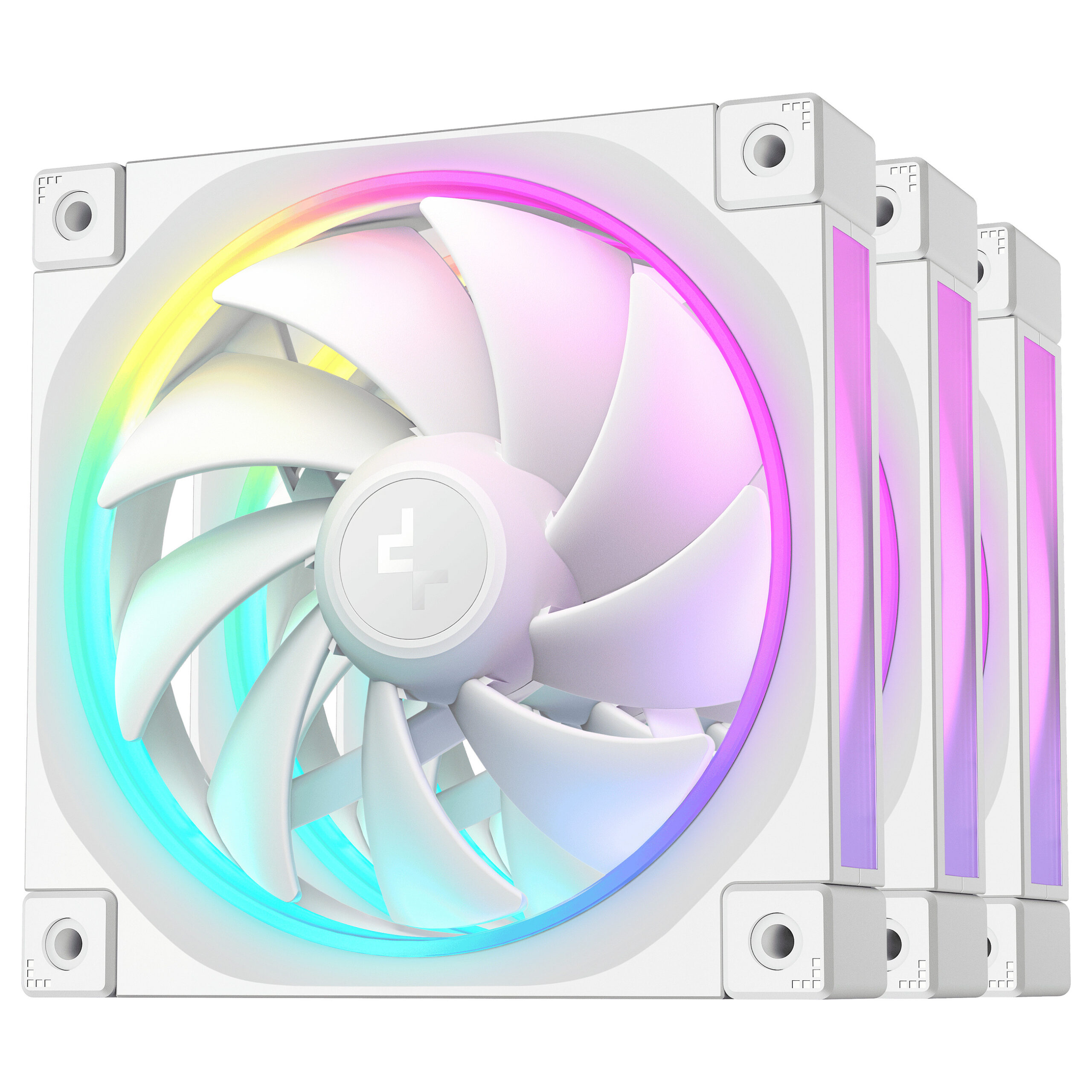 Ftohës për Kasë 120mm DeepCool FL12 / 3-Pack – Bardhë