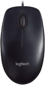 Maus Logitech M90 / 1000 DPI / 30 IPS / Me kabëll 1.8m / 3 Butona / Optik / I zi