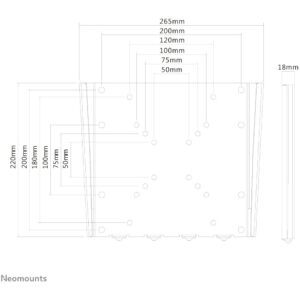 Mbajtëse për TV Wall mount for flat screens/TVs up to 40" (102 cm) 35KG FPMA-W110BLACK Neomounts