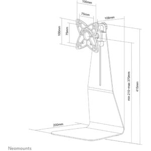 Mbajtëse për Monitor Desk mount for flat screens up to 27" (69 cm) 10KG FPMA-D850BLACK Neomounts