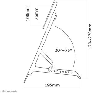 Mbajtëse për Monitor Desk mount for flat screens up to 27" (69 cm) 10KG FPMA-D825BLACK Neomounts