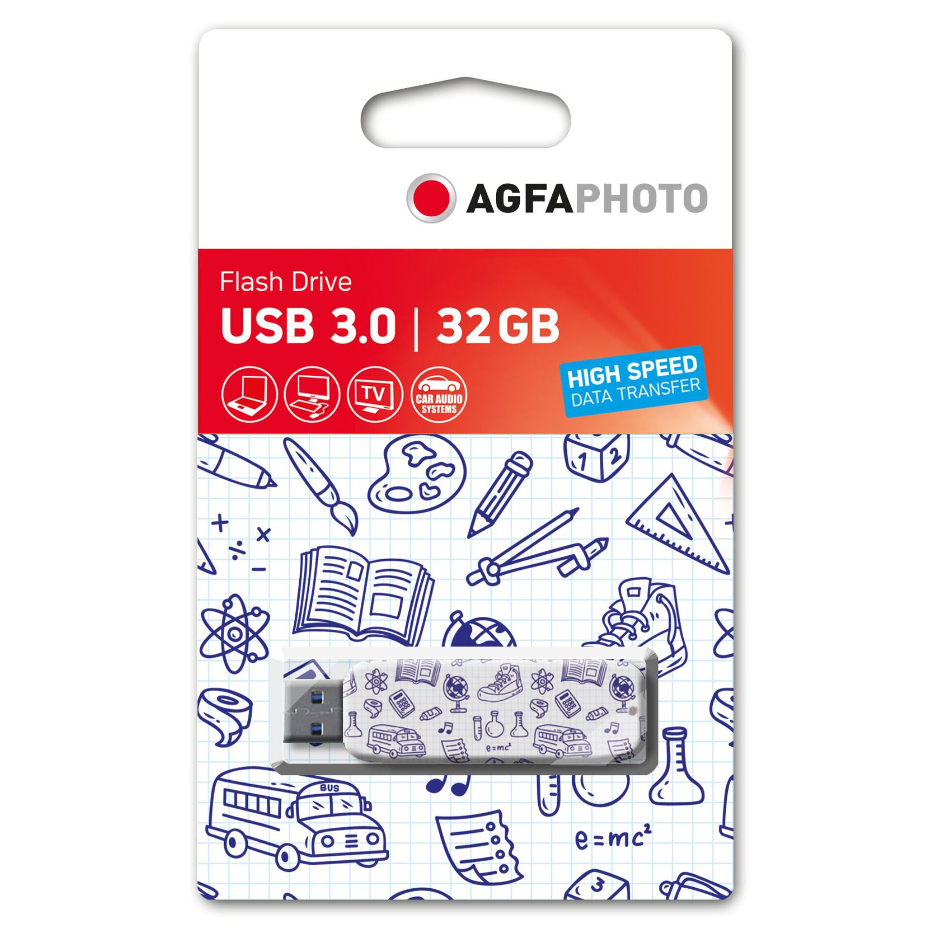 USB Flash Drive / AgfaPhoto School Theme / 32 GB / USB 3.0
