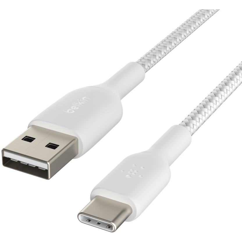 Kabllo USB Belkin USB-C to USB-A Cable / Braided / 2m – Bardhë - Figura 2