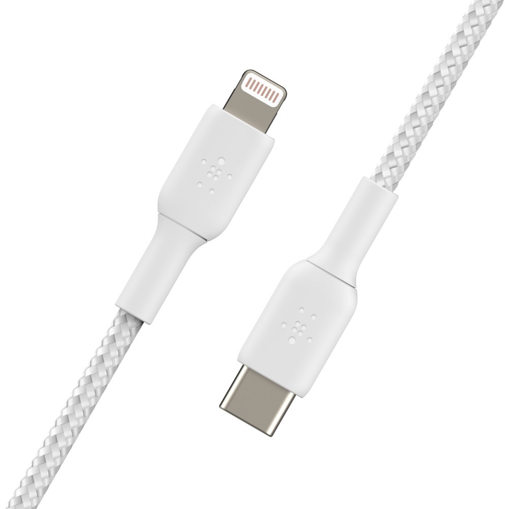 Kabllo USB Belkin Lightning/USB-C Cable  /Braided / MFi Certified / 1m – Bardhë - Figura 2