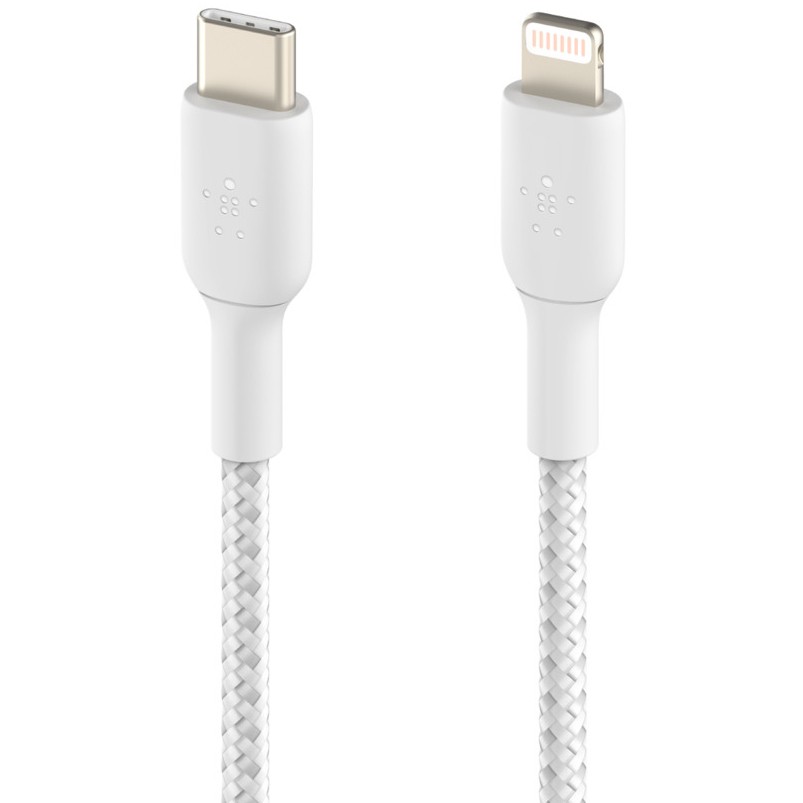 Kabllo USB Belkin Lightning/USB-C Cable  /Braided / MFi Certified / 1m – Bardhë - Figura 3