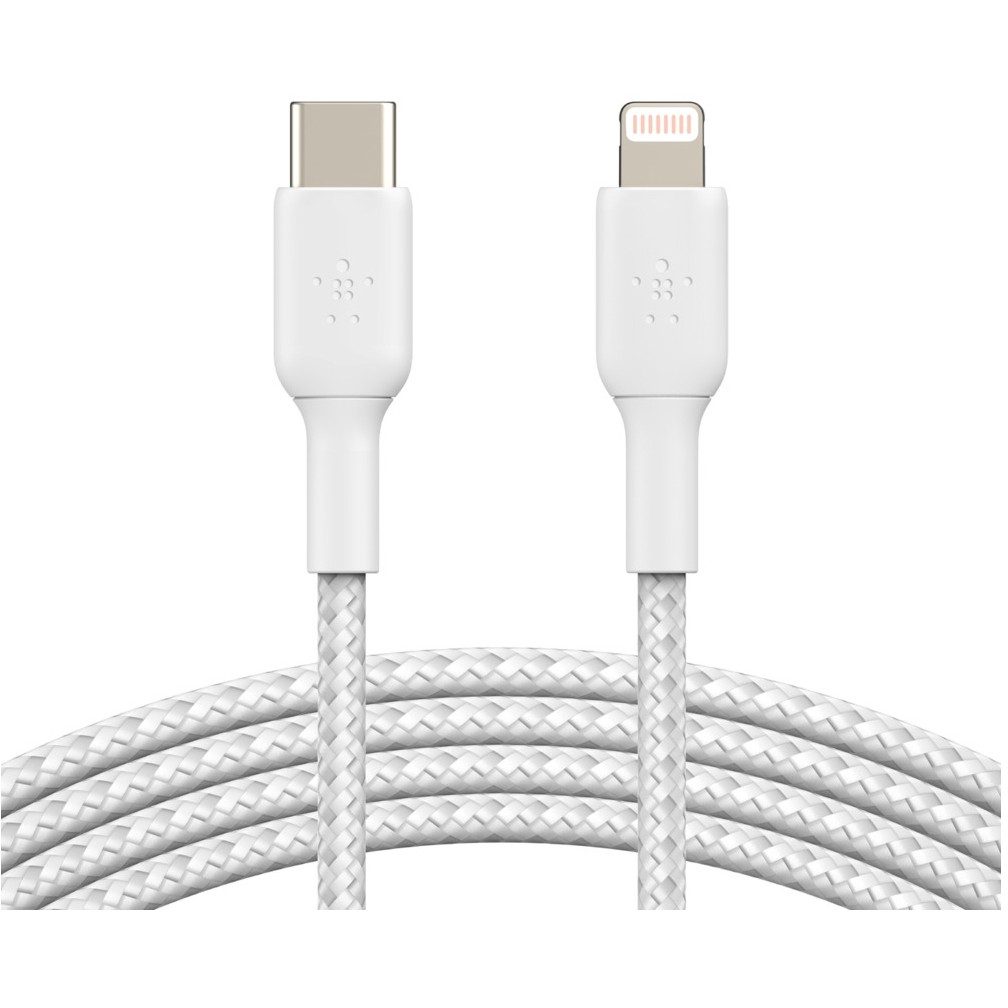 Kabllo USB Belkin Lightning/USB-C Cable  /Braided / MFi Certified / 1m – Bardhë - Figura 5