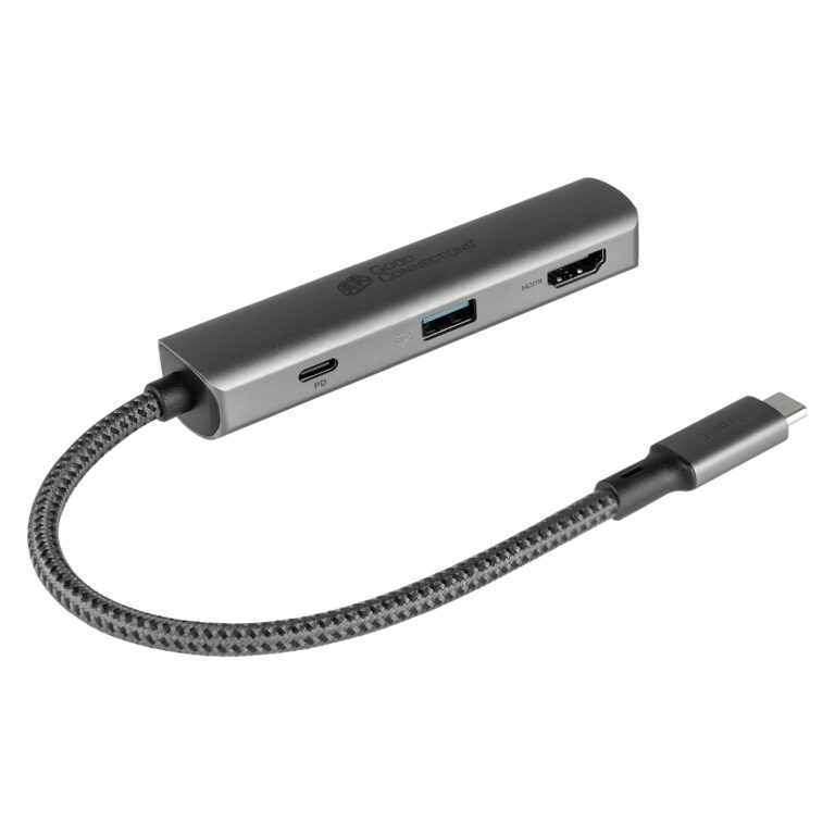 HUB GoodConnections C002A / HDMI+USB‑C+USB 3.0 – Anthrazit