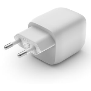 Adapter Belkin 45W Dual USB-C GaN Ngarkues Power Deliver. PPS. i bardhë