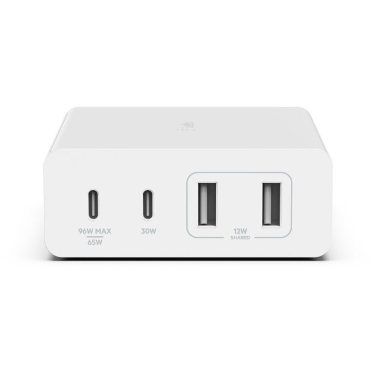 Adapter Belkin 108W 4-Port GaN Charger – 2x USB-C, 2x USB-A /  2m Power Cable – Bardhë