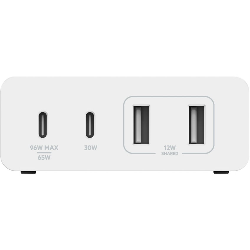 Adapter Belkin 108W 4-Port GaN Charger – 2x USB-C, 2x USB-A /  2m Power Cable – Bardhë - Figura 2